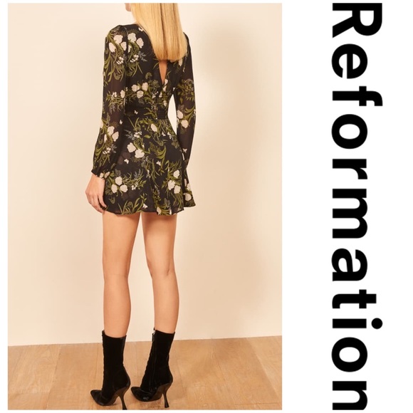 Reformation Wilder Floral Long Sleeve Minidress - Picture 4 of 5
